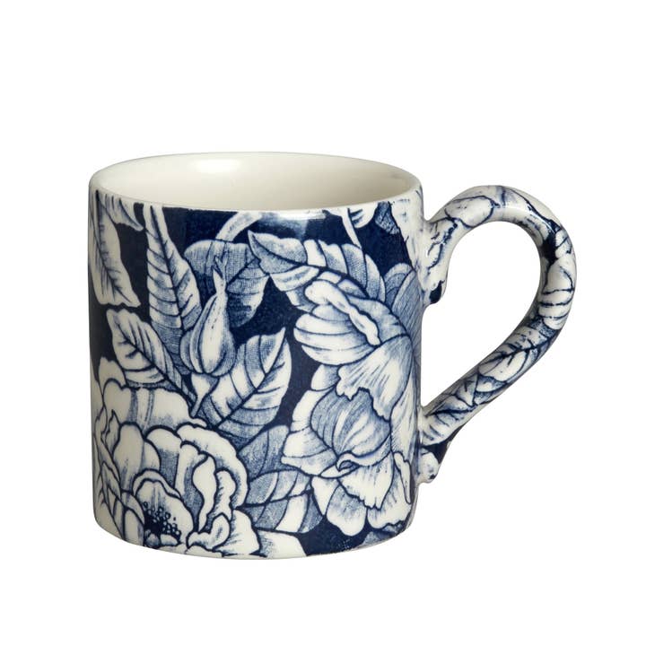 Blue Hibiscus Small Mug for wholesale by Burleigh