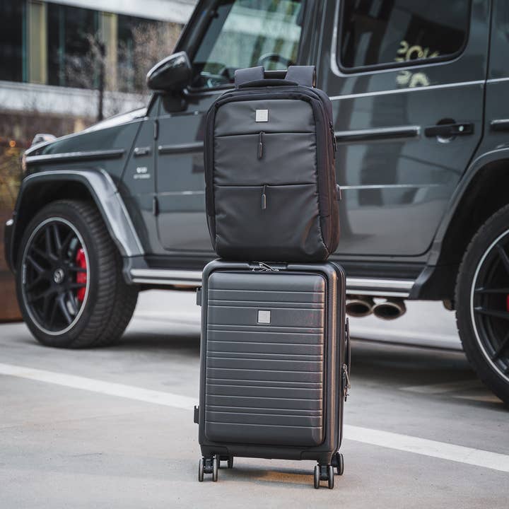 James Hawk - Vente Valises - Valise cabine en polycarbonate avec poche frontale pour ordinateur portable et tablette22