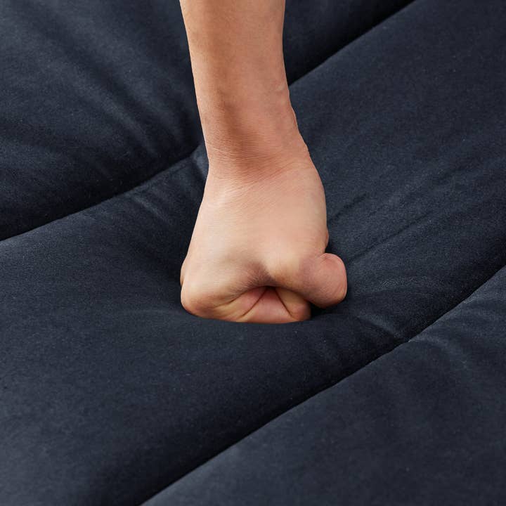 Urban Meuble - Wholesale Sofa - Black velvet 3-seater convertible sofa with 5-position backrests MEZEDS22