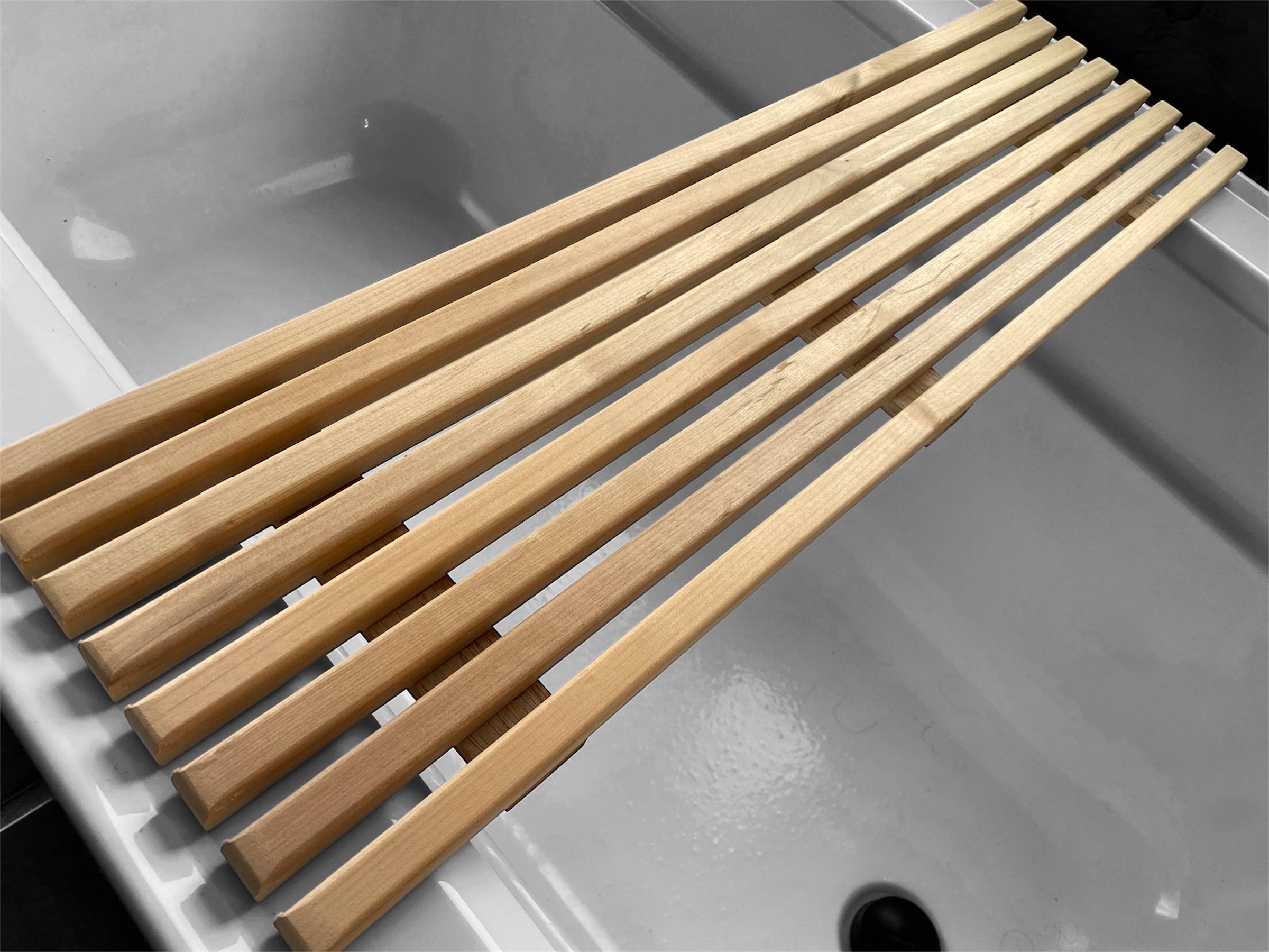 Howells Wood Products - Wholesale Bath Caddy - natural wood bath caddy/tray made of repurposed wood4