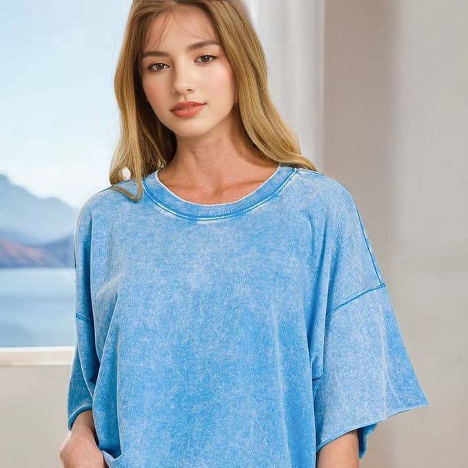 `",,._ French Terry Washed Crop Top and other Purchase Wholesale raglan t shirts. Free Returns & Net 60 Terms on Faire trending on Faire.