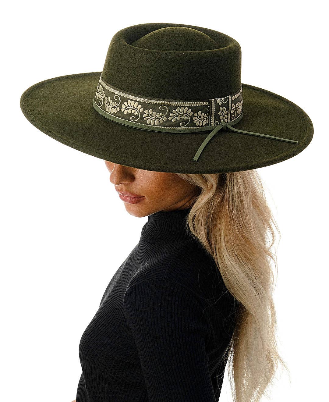 Marcus Adler - Wholesale Fedora - Women's - Felt Hat with Paisley Print Band9