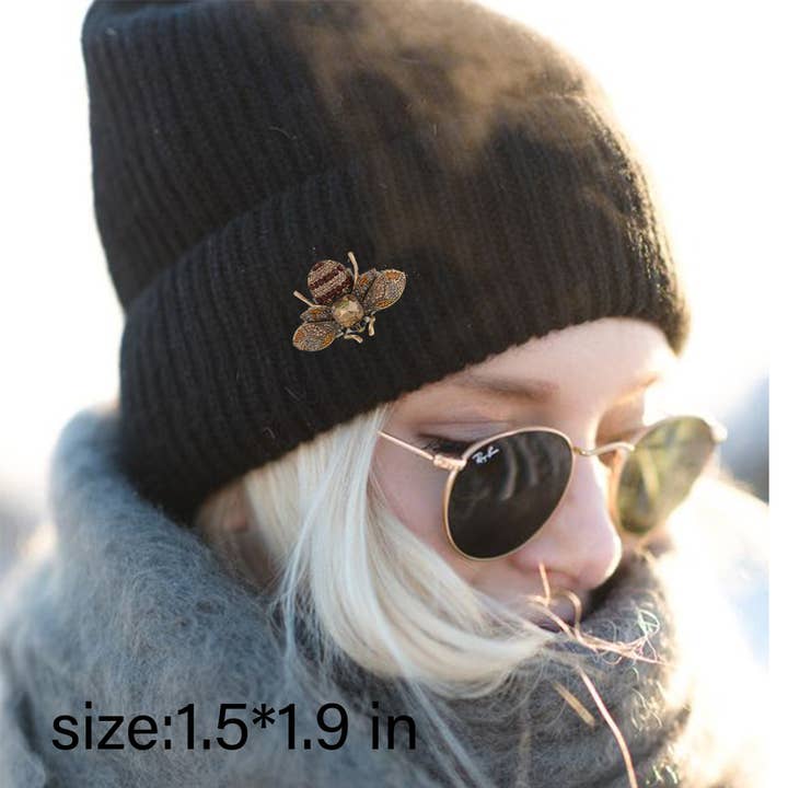 AK Brand – wholesale Brooch – Bee Brooch Pin Rhinestone Insect Flower Jewelry37