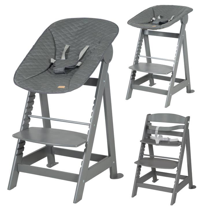 ROBA 2-in-1 kinderstoelset met trap 'Born Up' in antraciet voor wholesale door roba kids