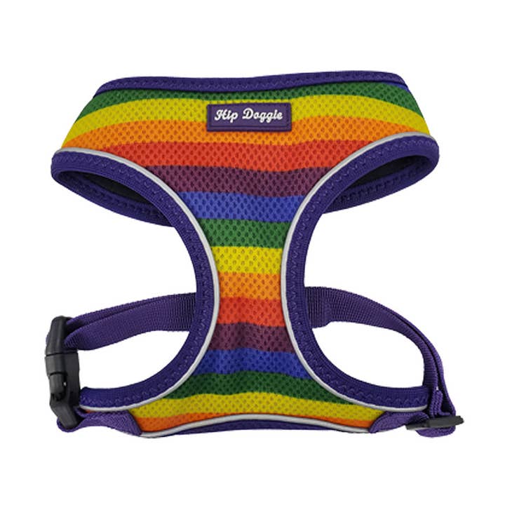 Hip Doggie Ultra Comfort Harness Vest - Rainbow Pride for wholesale by Barker's Bowtique