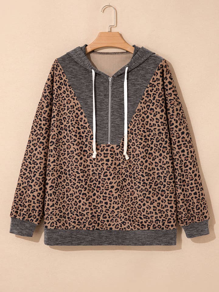 April Collar Zip Hooded Pullover for wholesale by Poppy Lee Lane