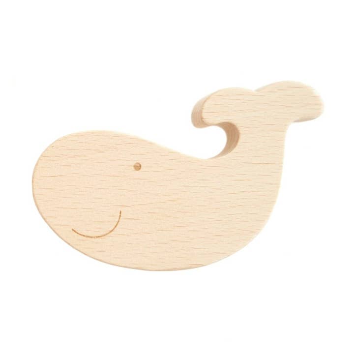 Einzelner Wandhaken aus Buchenholz in Walform für den Großhandel von Briki Vroom Vroom