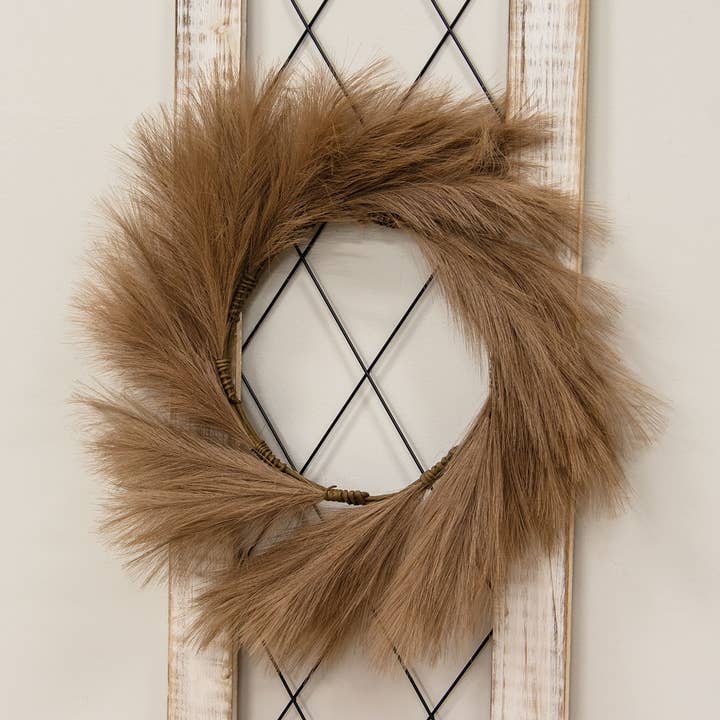 Col House Designs – Großhandel Kranz – Pampas Graskranz, 61 cm, Taupe