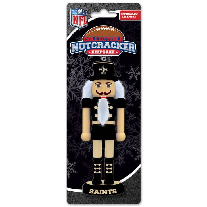 Masterpieces Puzzles - Wholesale Holiday Nutcracker - New Orleans Saints - Keepsake Nutcracker1