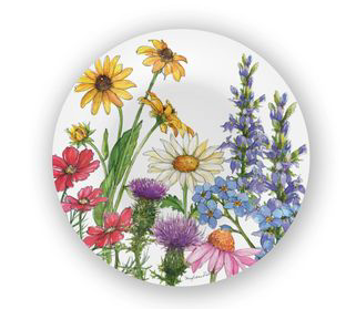 Bamboo Table - Wholesale Dinner Plate - Wildflower Floral Garden Bamboo Dinner Plate1