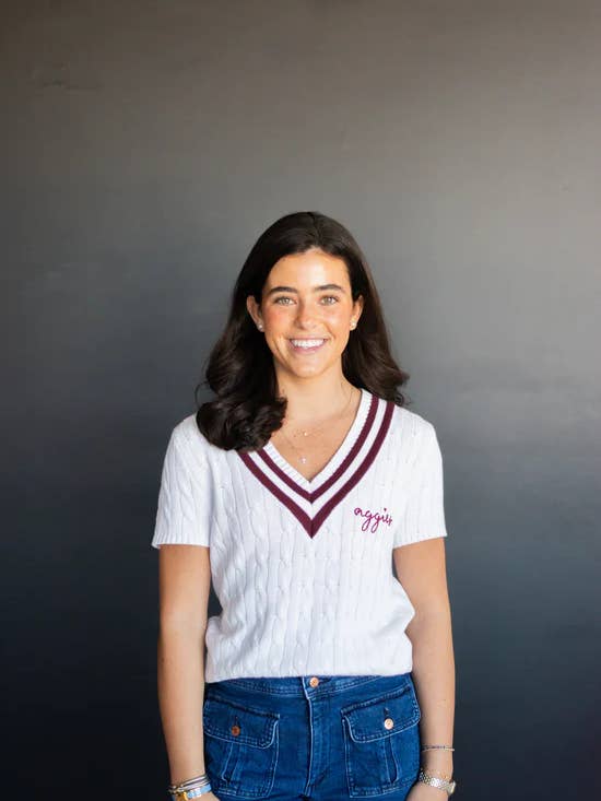 SWEATER x vetter - Wholesale Knit Sweater - Women's - S/S Cable V Neck Sweater 4