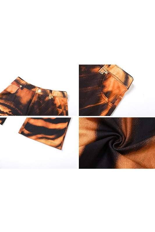 BROWN tiger graphic long pants for wholesale on Faire5