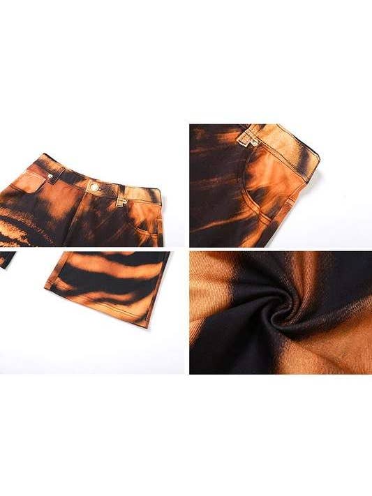 MARROM calças compridas com grafismo tigre para venda a revendedores na Faire5