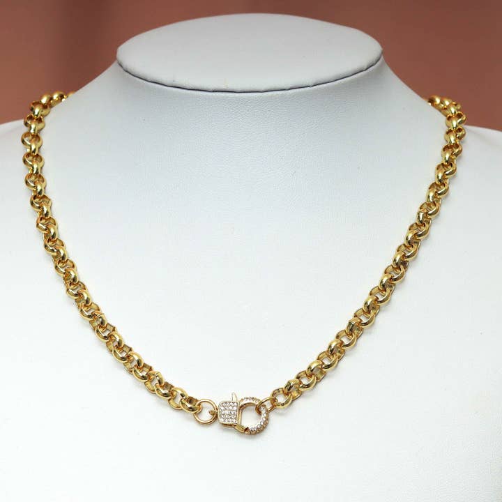 BestBeads&Beyond - Wholesale Link & Chain Necklace - Chunky Square Rolo Chain Necklace, sku#CL11