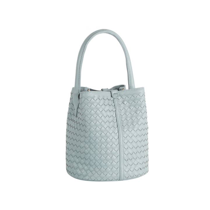 Collections by Fame Accessories - Wholesale Crossbody Bag - Women's - Faux Leather Basket Weave Bucket Bag