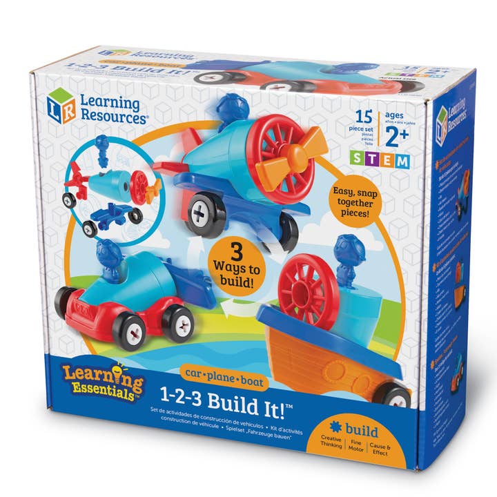 Learning Resources - Wholesale Toy Set - Kids - 1-2-3 Build It!™ Car-Plane-Boat9