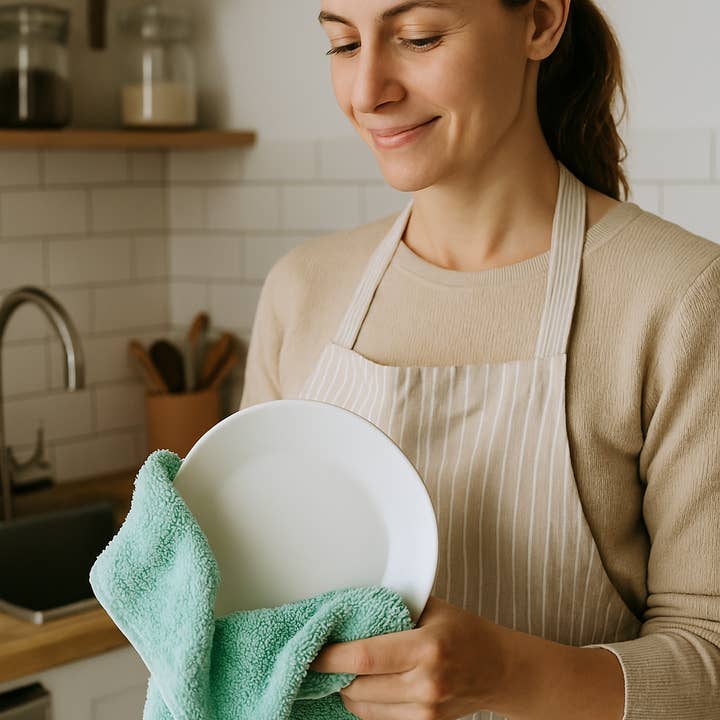 Broder MFG. INC. - Wholesale Tea Towel - Fluffy Microfiber Kitchen Towels – 5 Pack (16” x 19”)7