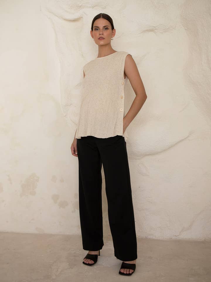 Black Soho Straight Maternity Pants for wholesale on Faire0