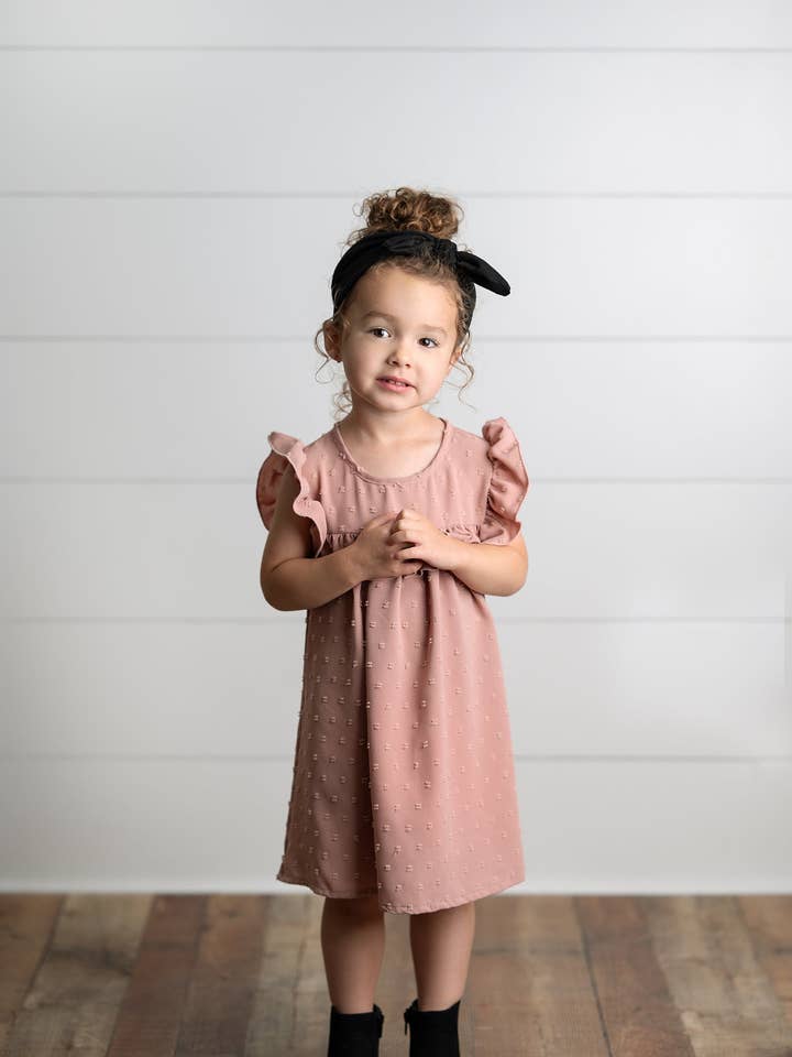 Wren & James - Vente Robe – enfant - Robe d'été à volants avec plastron à pois suisses pour filles2