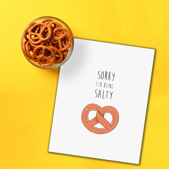 The Card Bureau - Wholesale Everyday Greeting Card - Punny Pretzel I'm Sorry Card1