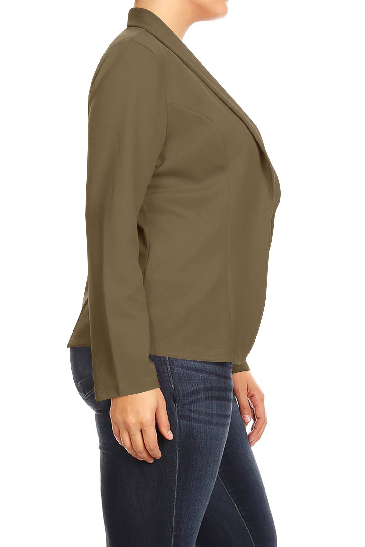 MOA COLLECTION - Wholesale Blazer - Women's - Plus Size Casual Open Front Office Work Wear Blazer Jacket49