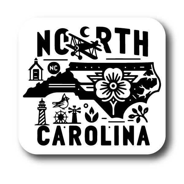 House of Swank Clothing - Wholesale Sticker - NC State Symbols Sticker