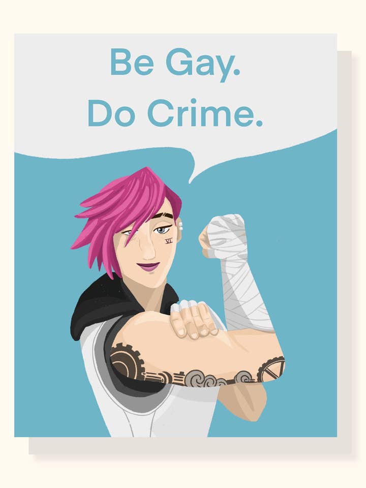 Be Gay Do Crime Print for wholesale by Lily Wenndt Illustration