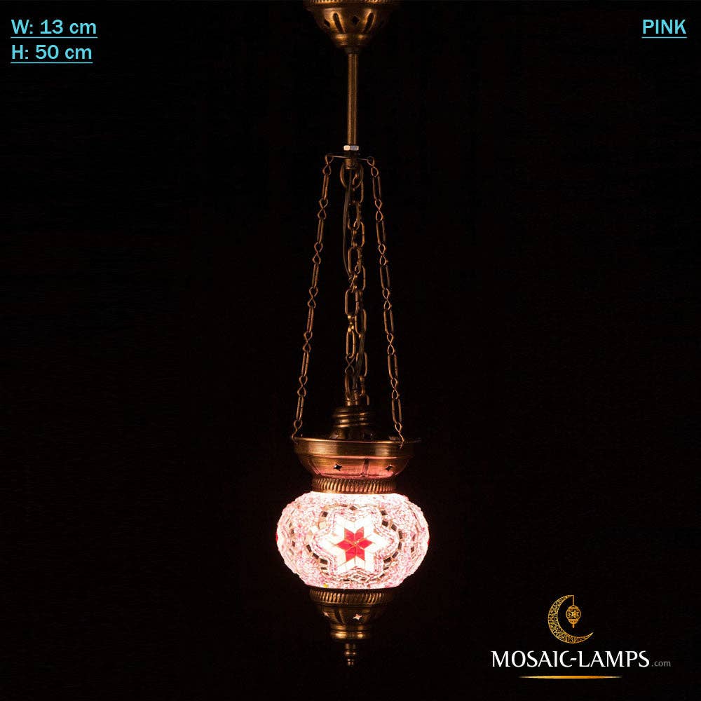 Mosaic Lamps - Vendita all'ingrosso Lampadario/lampada a sospensione - Lampada da soffitto in mosaico turco a 3 catene, marocchina fatta a mano3