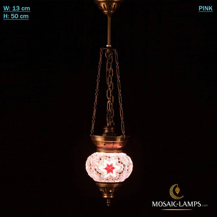 Mosaic Lamps - Vendita all'ingrosso Lampadario/lampada a sospensione - Lampada da soffitto in mosaico turco a 3 catene, marocchina fatta a mano3