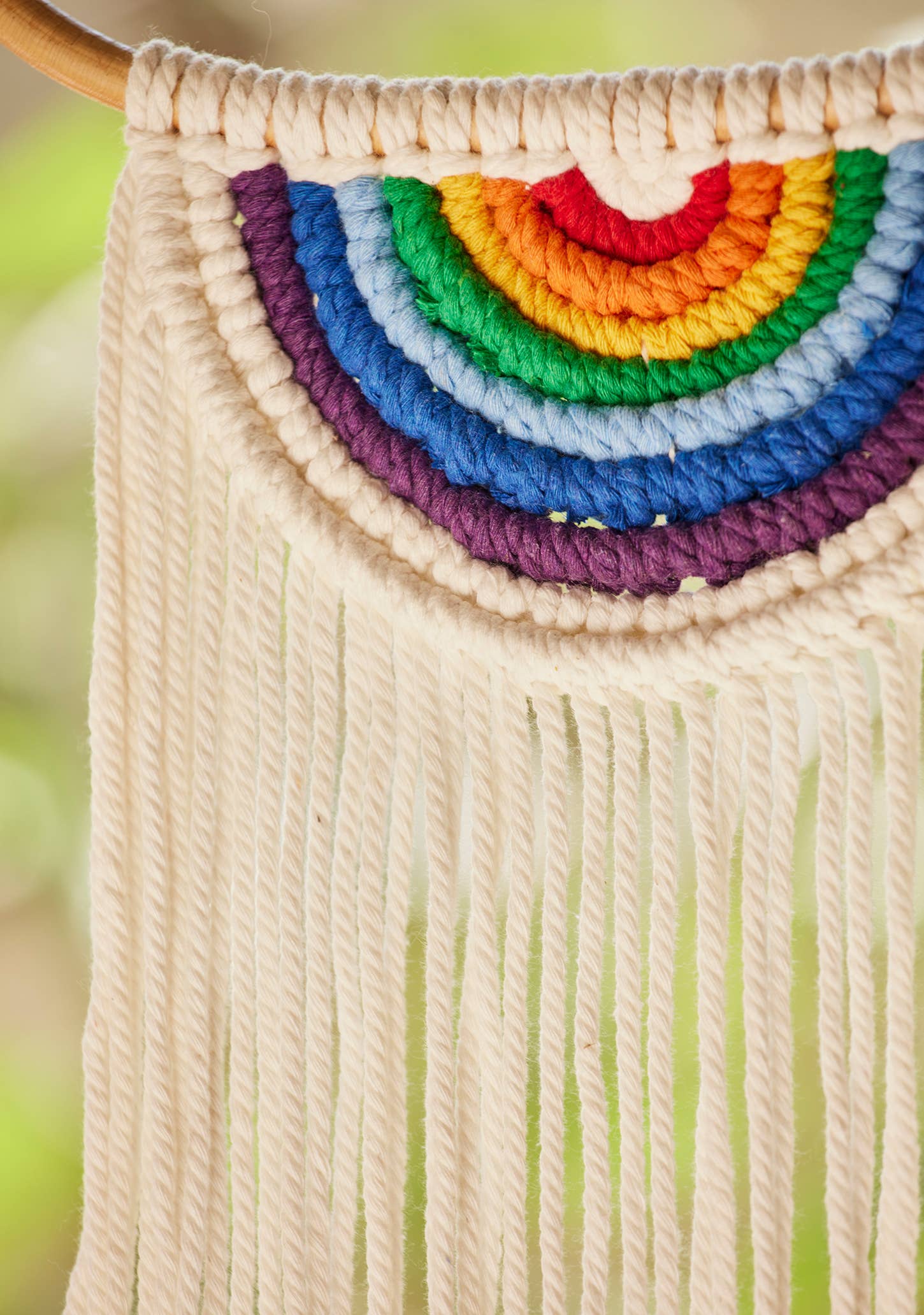 Namaste - Wholesale Decorative Tassel/Wall Drop - Rainbow Cloud Macrame Hanging Decoration2