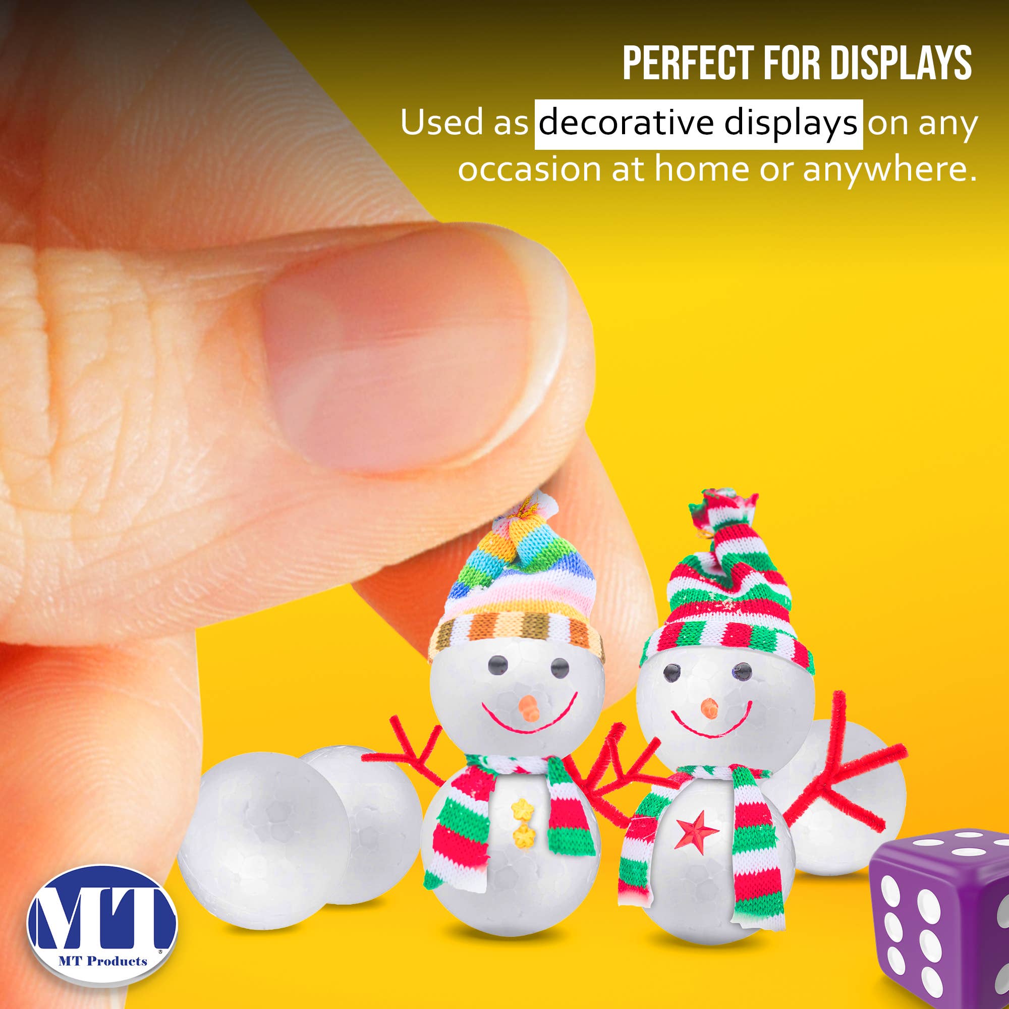 MT Products - Wholesale Craft Supplies - MT Products Round Polystyrene Foam Balls for Arts & Crafts4
