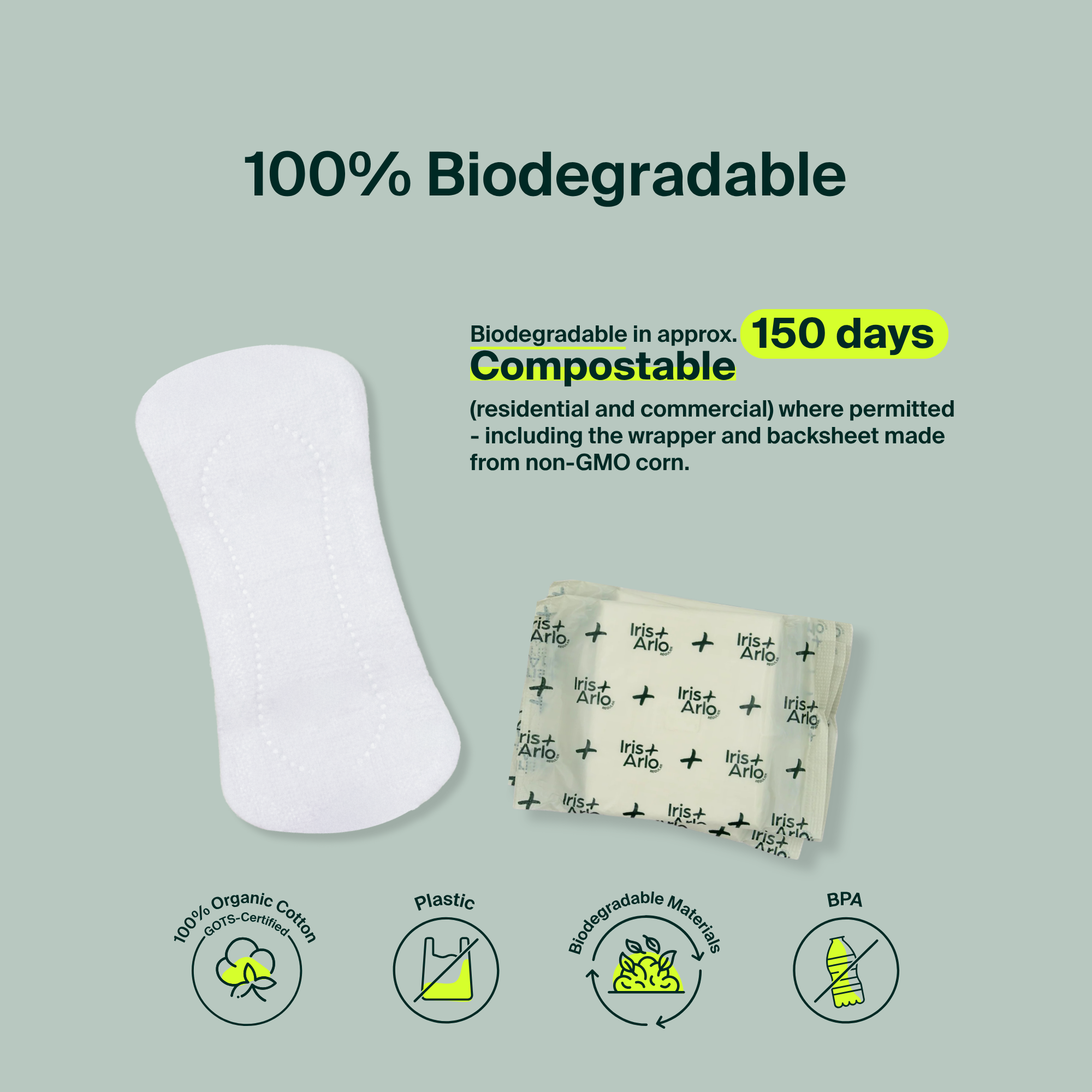 Iris + Arlo - Vente Protections menstruelles/serviettes hygiéniques - Protège-dessous7