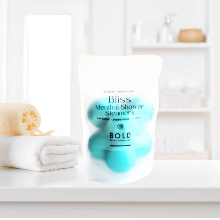 Bold Space Candle Co. - Wholesale Shower steamer/bomb - Bliss Shower Steamer β Bergamot, Peppermint & Lavender - 6pk1