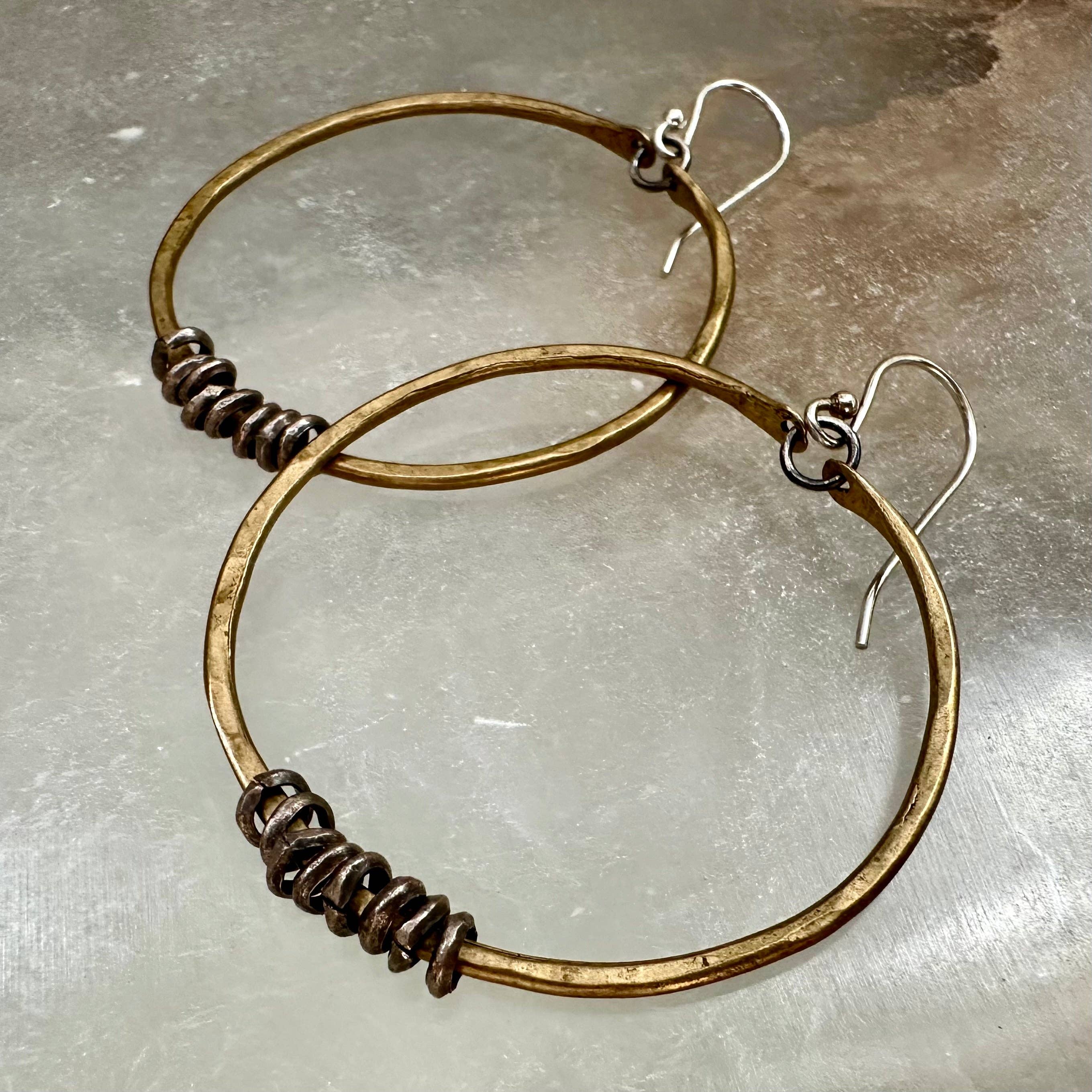 Jennifer Kahn Jewelry - Wholesale Hoop Earrings - Brass Hoop Earrings with Heishi2