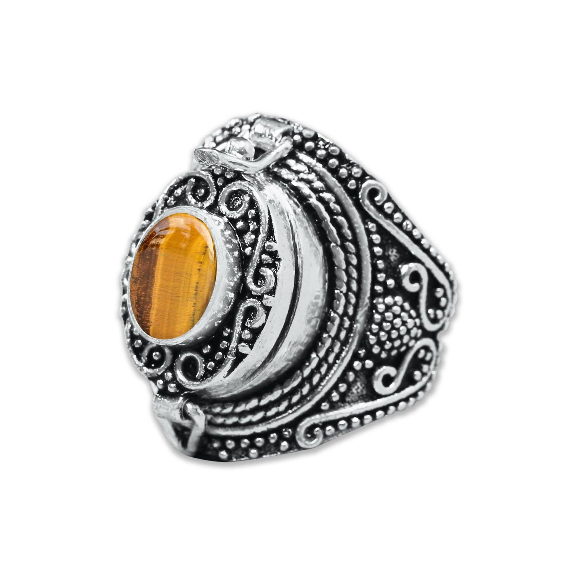 Handmade Jewels - Vendita all'ingrosso Anelli cocktail/statement - Anelli a Scomparto Placcati in Argento Fatti a Mano – Anelli Veleno con Scomparto Nascosto9