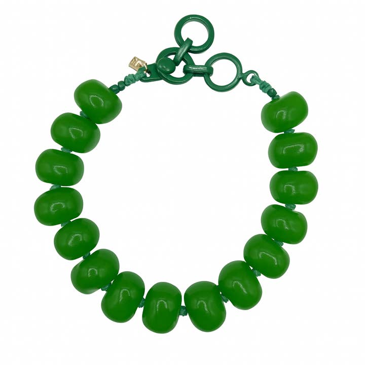 Collier en résine verte Vivienne pour la vente par Michael Nash Jewelry