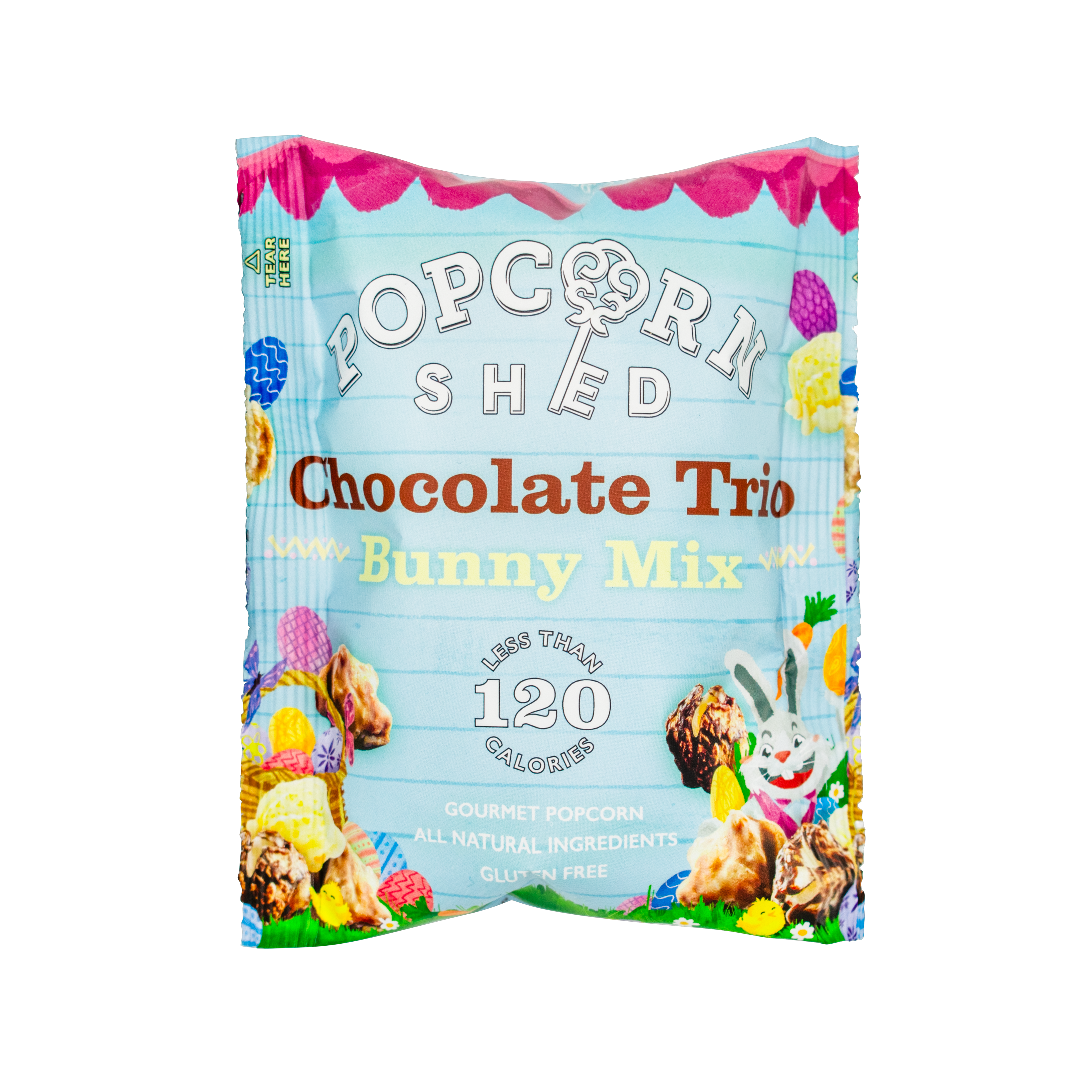 Popcorn Shed – wholesale Popcorn – Chocolate Trio Popcorn Snack Pack - Bunny Mix1