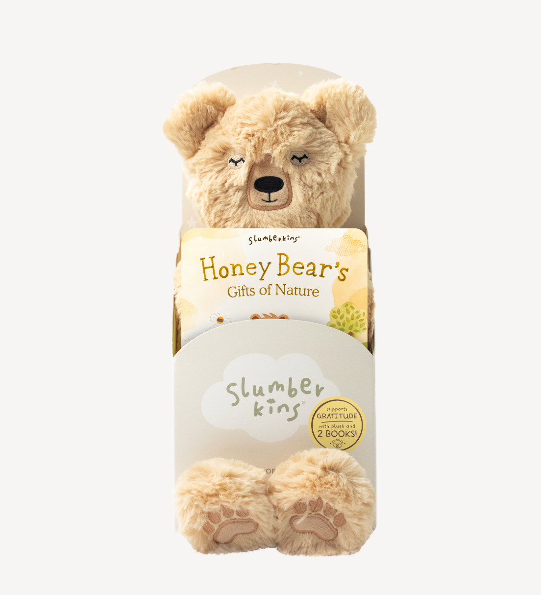 Slumberkins Inc. - Wholesale Stuffed/Plush Toy - Kids & Baby - Honey Bear's Gratitude Plush Set - with 2 books!1