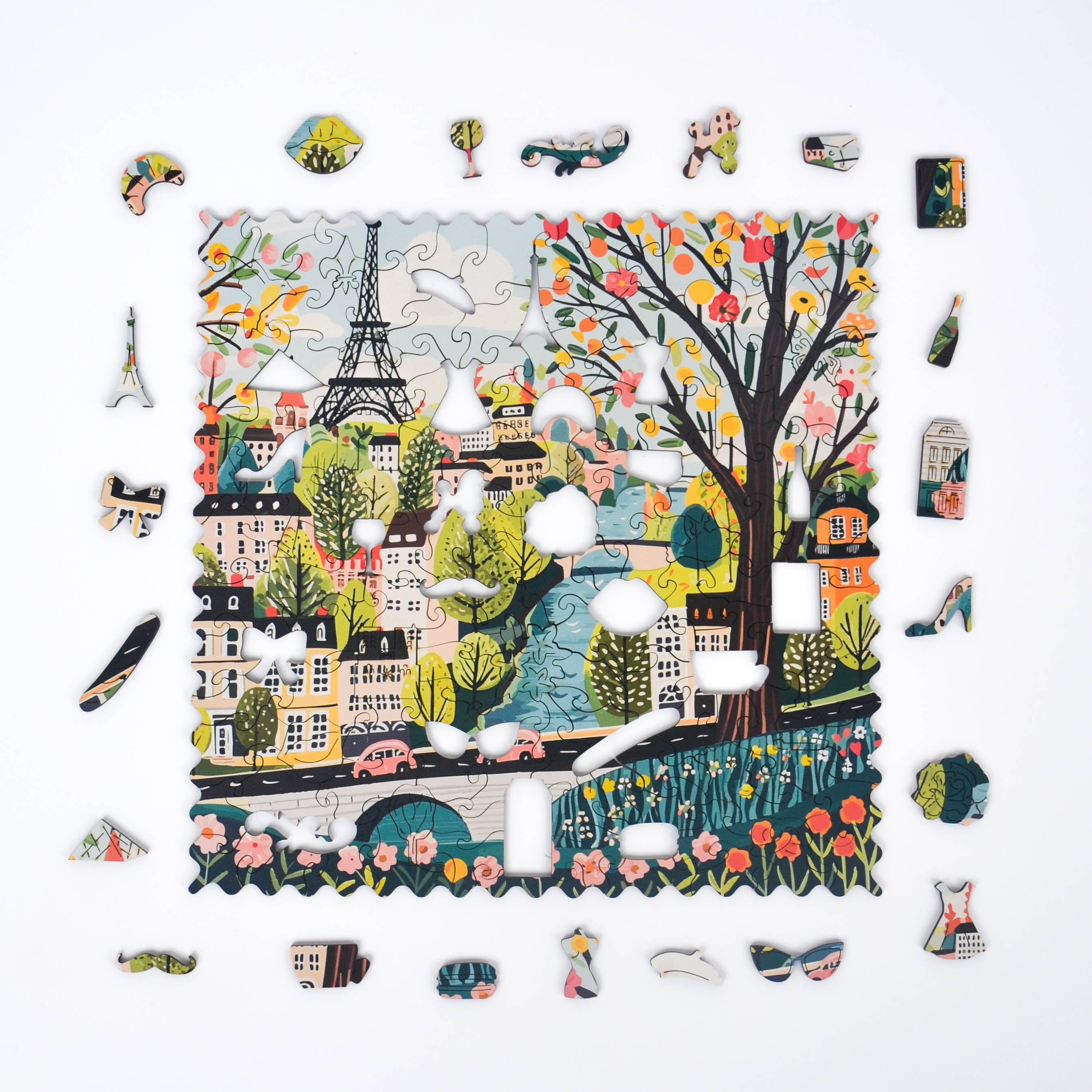 Lubiwood - Vente Puzzle – adulte - Puzzle en bois Paris format A4 avec boîte premium1