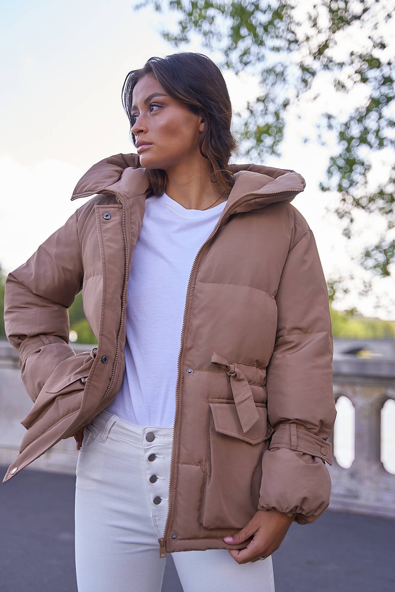 Attentif Paris - Venta al por mayor Parka - Mujer - Parka corta oversize con lazos14