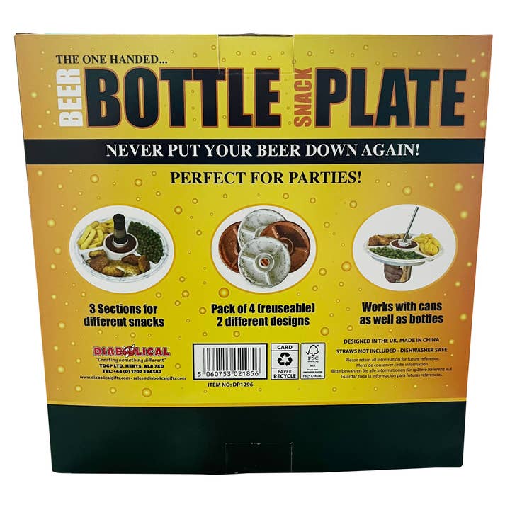 The Diabolical Gift People - Novelty Gifts, Mother's Day - Wholesale Disposable Plate - SALE: One-Handed Party Plates - Party Supplies, Father's Day