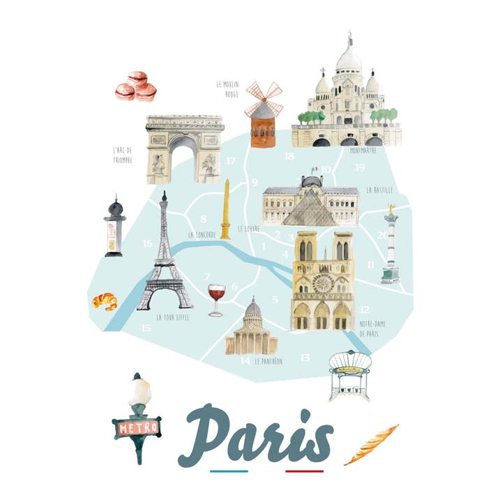 Paris - Linge à vaisselle/Torchon pour la vente par Maison Lorrain