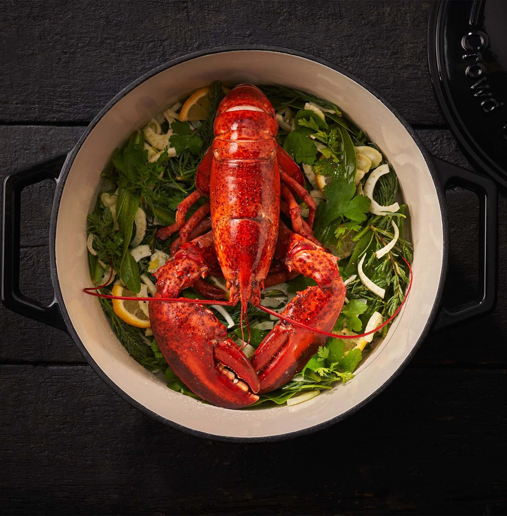 Crowd Company – Panela por atacado – O Forno Holandês Reciclado Tasman com Tampa Grelhadora em Preto - Ø29 cm / 11,4"4