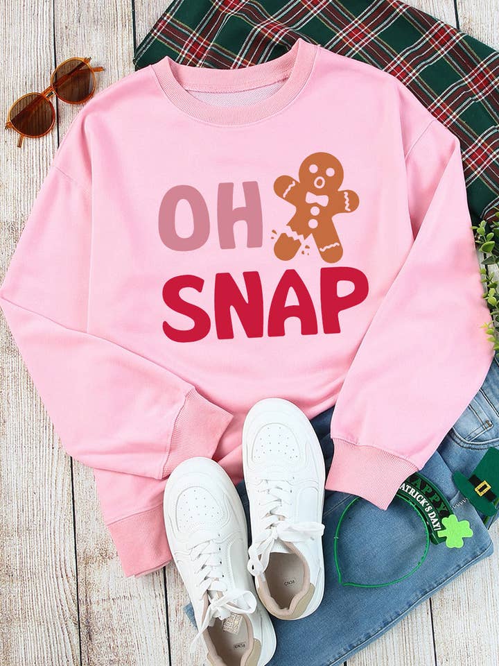 Pink OH SNAP Sweatshirt for wholesale on Faire2