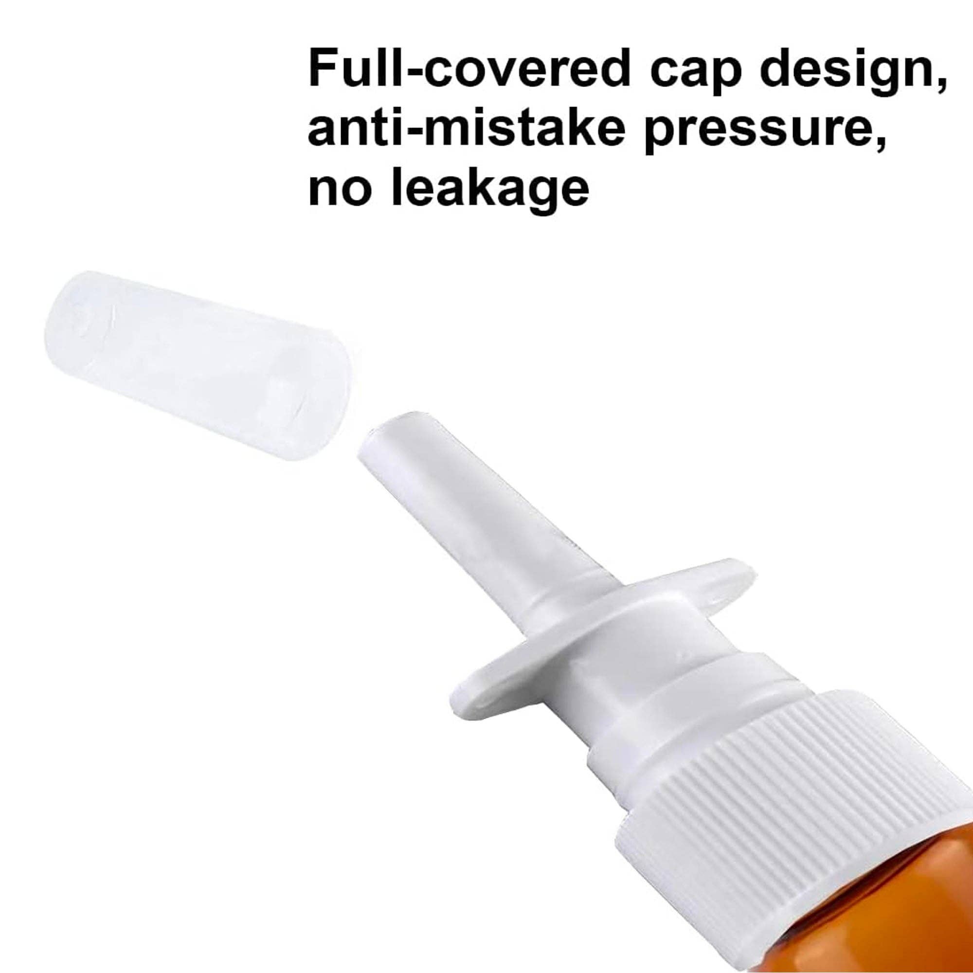 Vigor Path – wholesale Atomiser bottle – Amber Glass 1 oz Nasal Sprayer - Empty, Refillable, Travel-Sized Solution for Saline Applications (Pack of 2)3