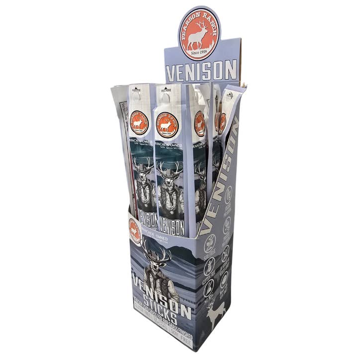 Pearson Ranch Elk & Bison Jerky - Wholesale Jerky - 24 Count Caddy - Venison Snack Sticks1