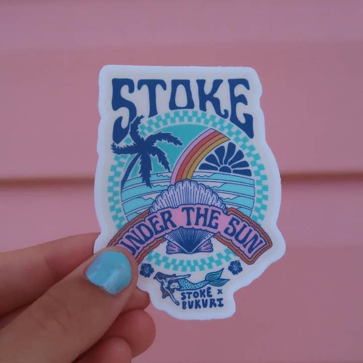 UNDER THE SUN MERMAID STICKER for wholesale by Stoke Design Company