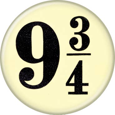 Harry Potter Hogwarts 9 3/4 Buttons 1.25" Round for wholesale by Ata-Boy