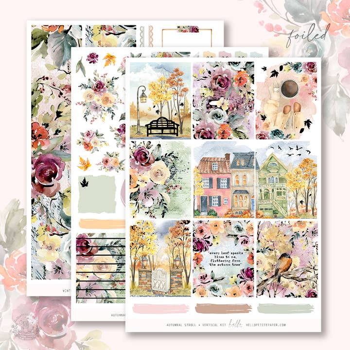Efterårstur - FOILED KIT - premium mat papir klistermærkesæt for engroshandel hos Hello Petite Paper