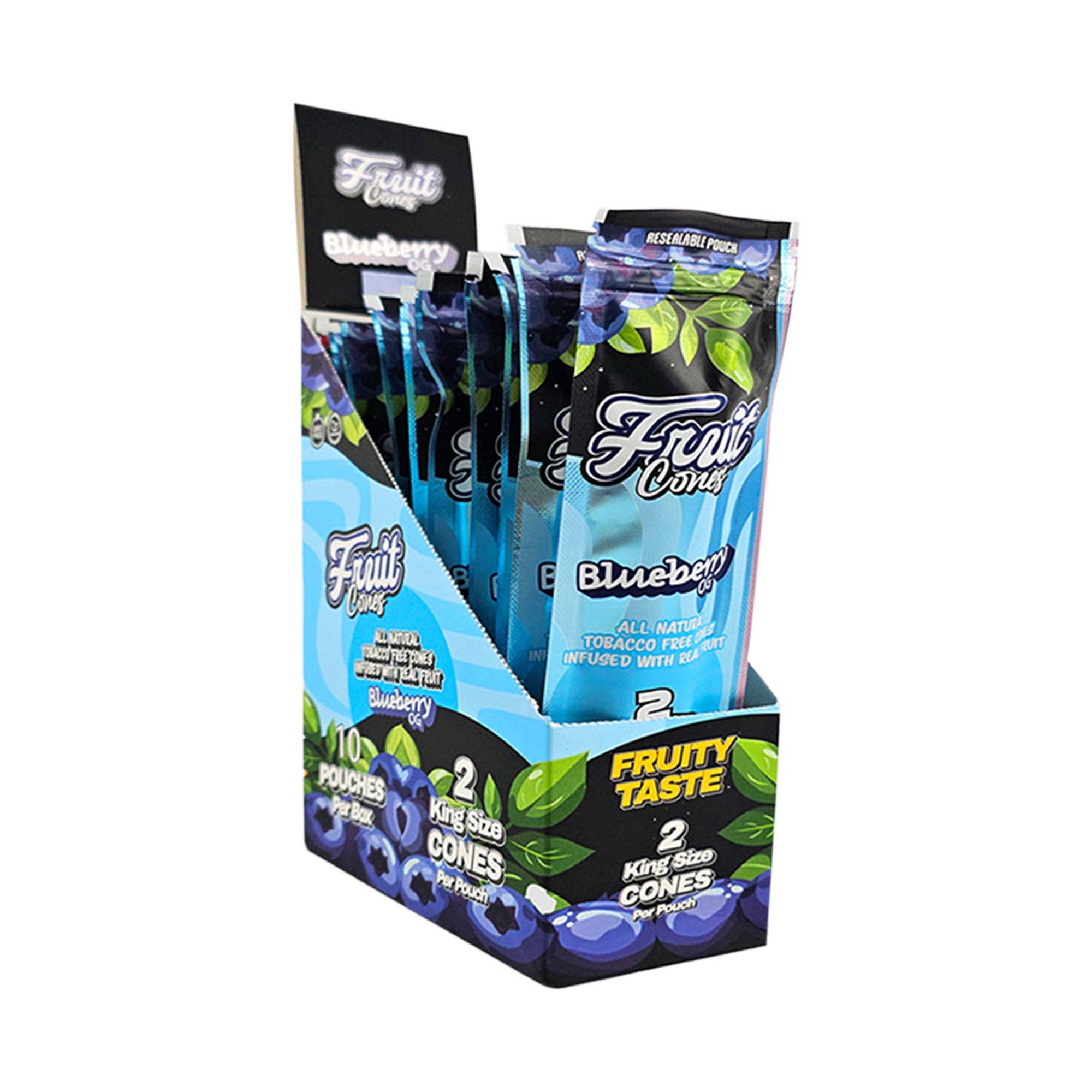 Cannatron - Wholesale Retailer Display - Paper & Novelty - Fruit Cuts Natural Pulp Cones - King Size - 2pk - 10ct13